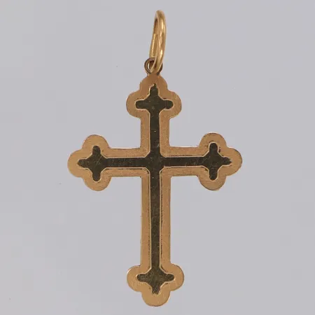 Hänge kors 35x21mm, ögla i 18K, 14K Vikt: 1,2 g