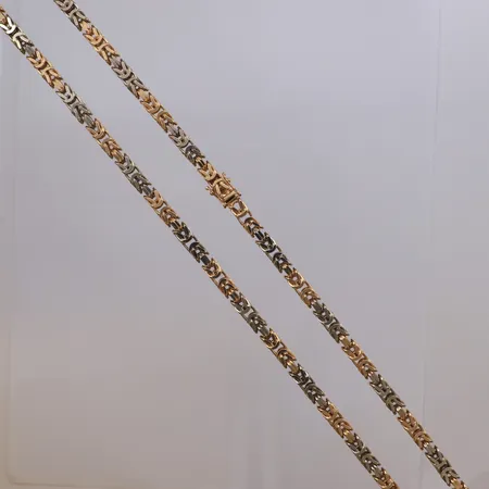 Kedja Kejsar längd 75cm, bredd 6mm, tvåfärgad, Vallentuna Guld & Ur, 18K Vikt: 159,2 g