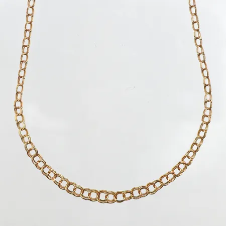 Collier doserad Bismarck, längd ca 45,5cm, bredd ca 2,7-3,9mm, 18K. Vikt: 4,8 g