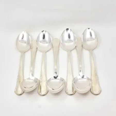 7 Bordsskedar, längd 17,5cm, Svenskstämplad, 830/1000 Silver Vikt: 328,2 g
