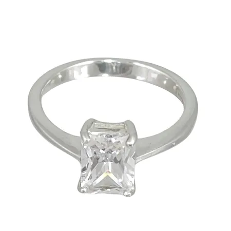 Ring silver 925/1000 Guldfynd, vit sten, stl:17,0 mm, bredd 2,5-8,2 mm, dekor 8,2x6,6 mm, sten utan anmärkning Vikt: 2,8 g
