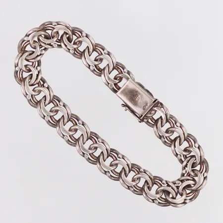 Armband Bismarck längd 19cm, bredd 10mm, 830/1000 silver Vikt: 25,4 g