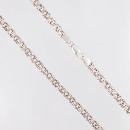 Collier Bismarck längd 45cm, bredd 6,3mm, 925/1000 silver Vikt: 26,4 g
