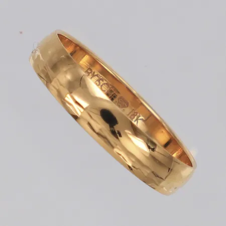 Ring stl:17¼, bredd 4mm, Schalin, 18K Vikt: 1,8 g