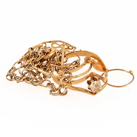 Diverse defekt guld 18K 3,5g.