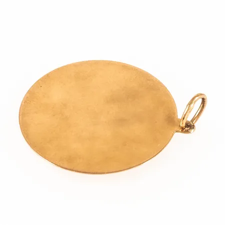 Hänge rondell Ø26mm med datumgravyr, 18K 2,6g.