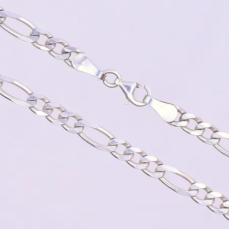 Kedja Figaro längd 61 cm bredd 5 mm silver 925/1000. Vikt: 19 g