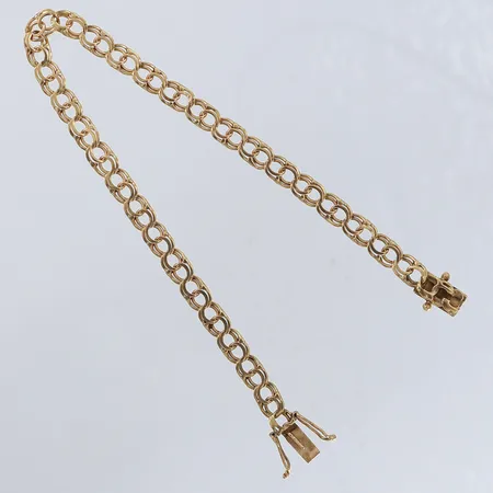 Armband Bismarck längd 19,5cm bredd 5mm 18K.  Vikt: 6,5 g