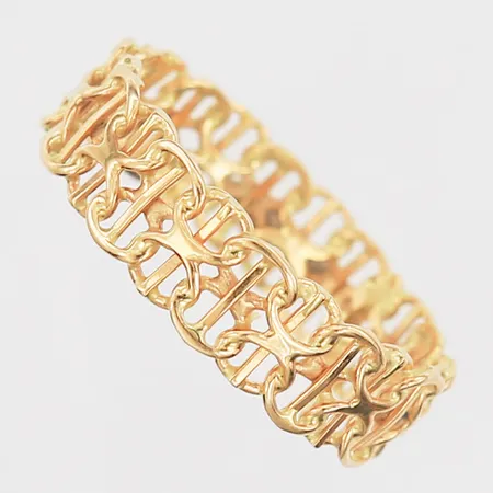 Ring X-länk, stl17½, bredd 5,5mm, 18K Vikt: 1,9 g