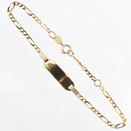 Barnarmband, längd ca 13-15cm, bredd ca 2- 5mm, 18K. Vikt: 1,7 g