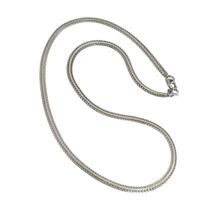Halskedja Rävsvans silver 925/1000 Balestra Italien, längd 38,5 cm, bredd 3 mm, sparsamt använd Vikt: 5,6 g