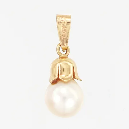 Hänge med pärla 20x7mm, 18K Vikt: 1,4 g