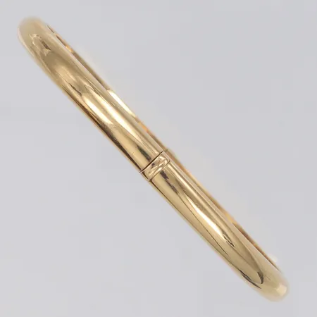 Stelt armband Ø65mm, bredd 5mm, innermått ca 18cm, 14K Vikt: 9,5 g