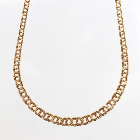 Collier Bismarck, längd 45cm, bredd 3,3-5,4mm, 18K. Vikt: 10,8 g