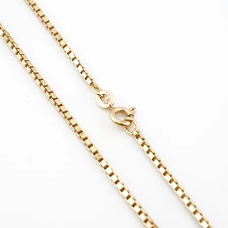 Halskedja, venezia, 42cm, bredd ca 2mm, 18k Vikt: 9,6 g