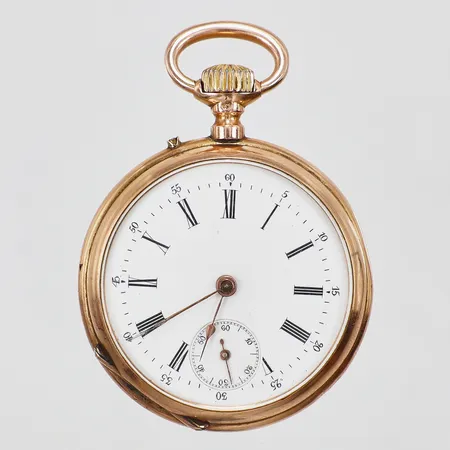 Fickur defekt krona graverad med monogramet HS boettnummer: 197959 Ø ca 33mm sekundvisare 14K