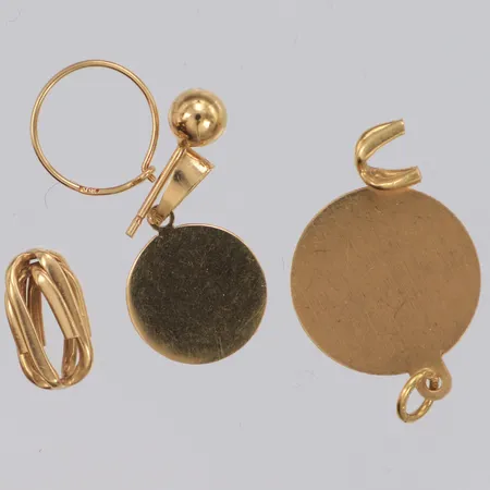 Diverse guld, delvis defekt, udda, gravyr, 18K Vikt: 3,8 g