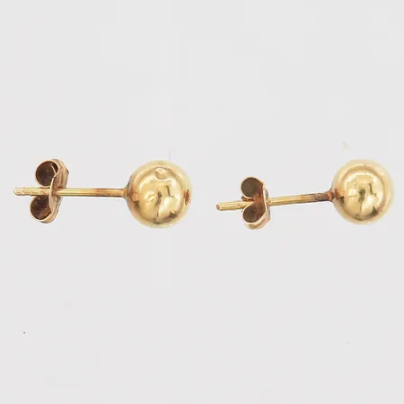 Örhängen kulor Ø6mm, bucklor, defekt snurrebuss, 18K Vikt: 0,5 g