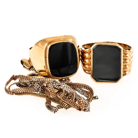 Diverse defekt guld 18K bruttovikt 16,5g.