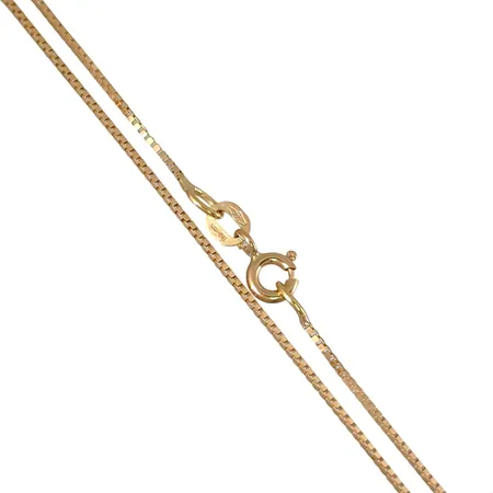 Halskedja Venezia i 18K guld, Balestra, KFS, svensk kontrollstämpel, längd 38,0 cm, bredd 0,8 mm, fint skick Vikt: 2,2 g