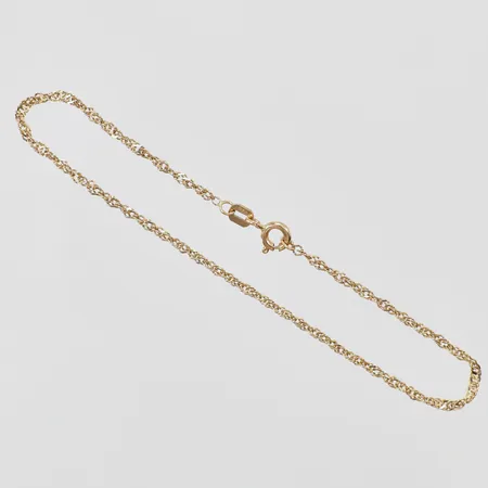 Armband Singapore defekt lås längd: ca 18,5cm bredd: ca 1mm GHA 18K Vikt: 1,2 g