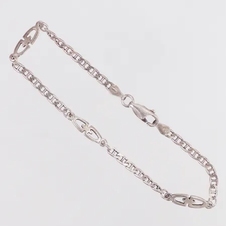 Armband längd 19cm bredd 2,9-4,2mm, ojämn, 925/1000 silver Vikt: 4 g