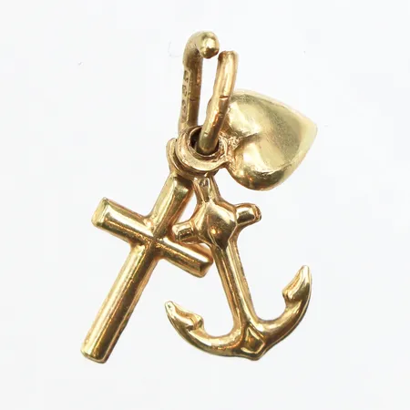 Hänge, längd ca 15mm, bredd ca 13mm, 14K. Vikt: 1,1 g