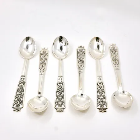 6 Mockaskedar modell Princess längd 10,5cm, 830/1000 silver Vikt: 60g Vikt: 60 g