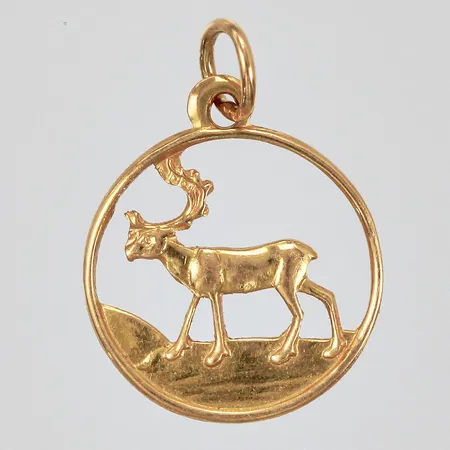 Hänge ren längd: ca 1,6cm Ø ca 12mm LFA år 1970 med svensk kontrollstämpel 18K Vikt: 0,7 g