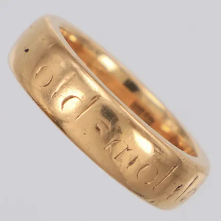 Ring stl:18, bredd 6mm, Oldsmobile, 18K Vikt: 13 g