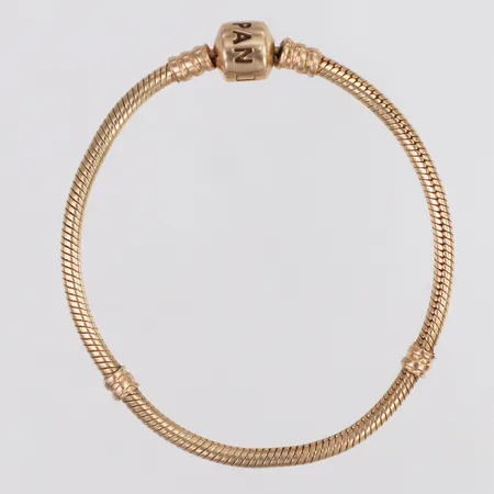 Armband Pandora längd 18cm, bredd 2,9-4mm, 14K Vikt: 17,3 g