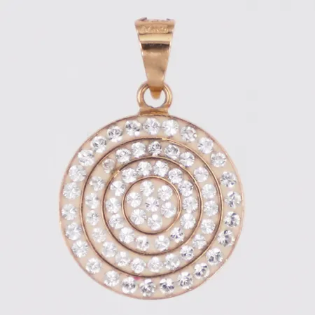 Hänge vita stenar GHA ca 12x18mm, 18K Vikt: 1 g