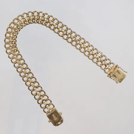 Armband Fiskben 19cm bredd 9mm TC (Clareus) 18K Vikt: 25,4 g