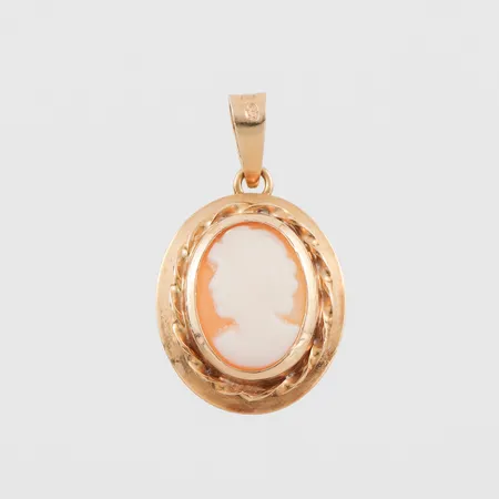 Caméhänge 18k,höjd med ögla 24 mm. Vikt: 1,8 g