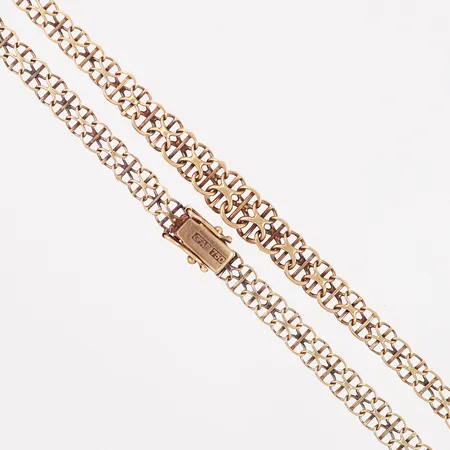 Kedja X-länk 43cm, bredd: 5mm, missfärgad, 18K Vikt: 10,3 g