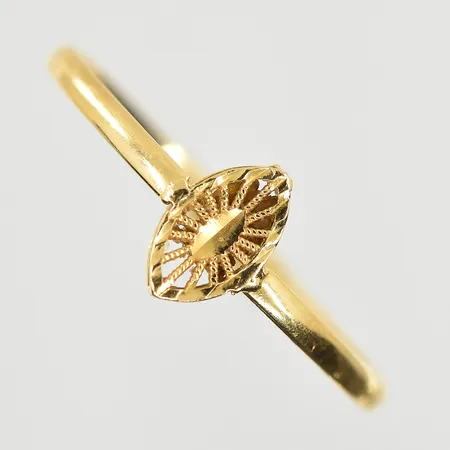 Ring, stl 18¼, bredd 2-7 mm, 21K. Vikt: 1 g