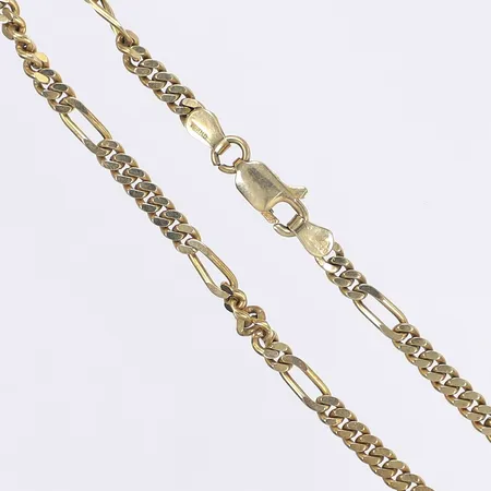 Halskedja längd 43cm bredd 3,4mm 14K Vikt: 16,2 g Vikt: 16,2 g