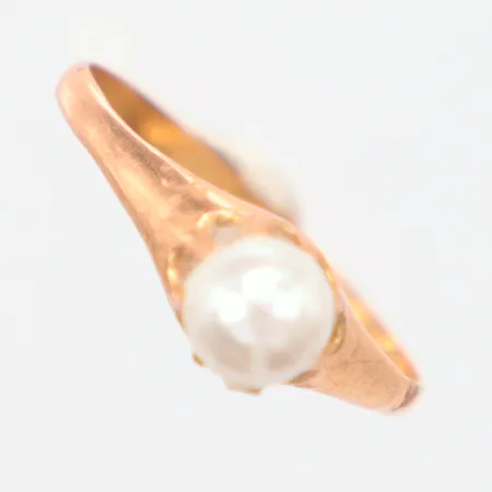 Ring odlad saltvattenpärla Ø18½, 18k Vikt: 1,6 g