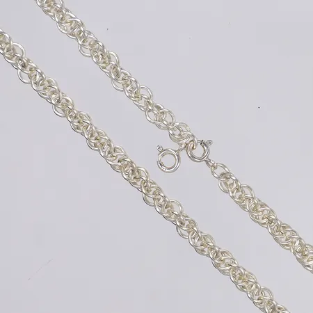 Halskedja längd 42cm bredd 5mm reglerbar längd silver 925/1000 Vikt: 19,9 g Vikt: 19,9 g