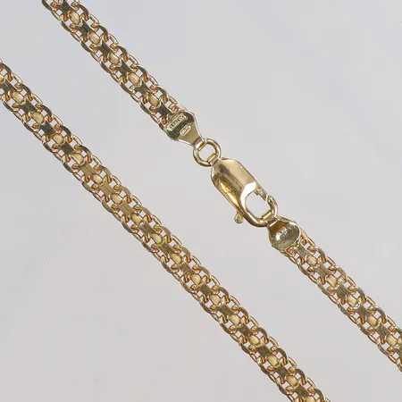 Halscollier X-länk, längd 42,5cm, bredd 3mm, 18K Vikt: 17,6 g