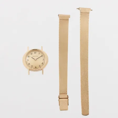 Damur 14k Certina , mått ovalt ur ca 23x20mm, svag gravyr boett, totalvikt 11,6gram + band metall Vikt: 11,6 g