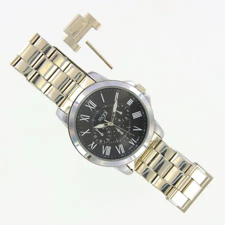 Herrur Regal Ø44mm, länkens innermått 18cm, bredd: 22mm, quartz, extra länkbit, i ask, batteribyte krävs Vikt: 0 g Skickas med paket.