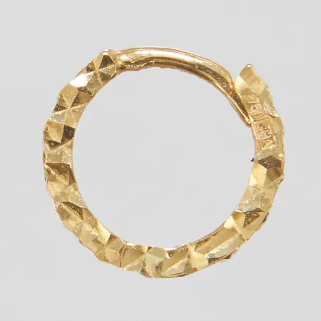 Örhänge, creol, udda, Ø10,2mm, bredd: 1,5mm, GHA, 18K Vikt: 0,4 g