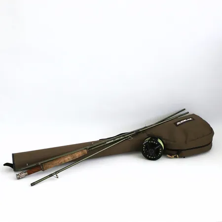 Flugfiskespö Guideline Kispiox 9` #6, 4 delar, flugfiskerulle Guideline reelMaster LA, i fodral