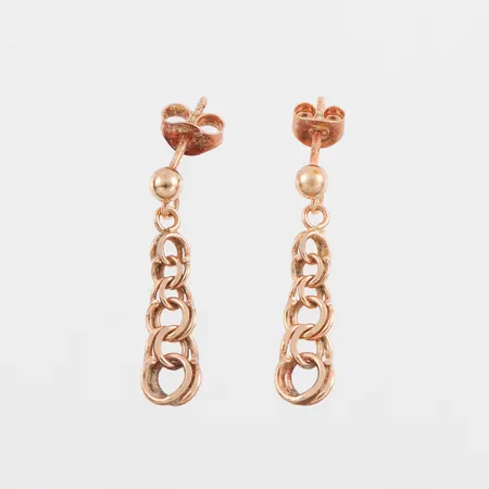 Örhängen paret 18k Bismarck,höjd ca 21 mm. Vikt: 1,6 g