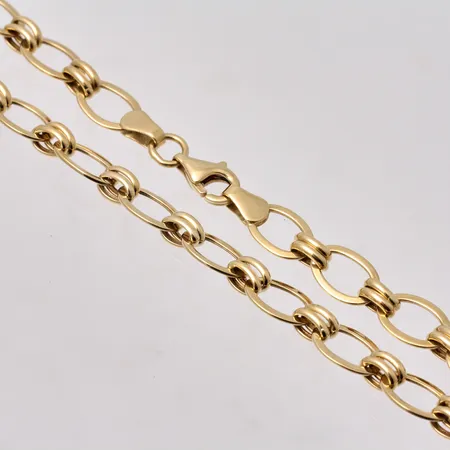 Collier i 18K guld, 45cm, Ankar, ihålig, bredd 6,1mm, tillverkad av Guldfynd, vikt 7,62g.