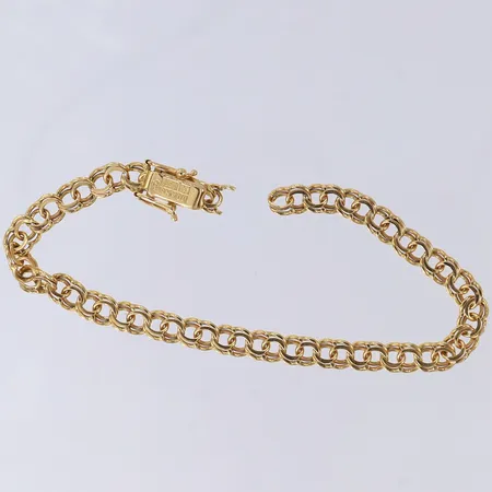 Armband Bismarck, defekt, 18K.  Vikt: 8 g