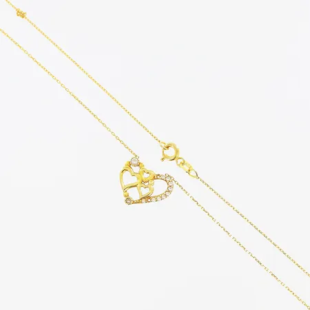 Collier, stenar saknas, knut på länk, 21K Vikt: 2,3 g