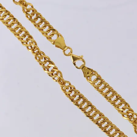 Kedja platt pansar, 46cm, bredd 6,8mm, 22K Vikt: 13,9 g