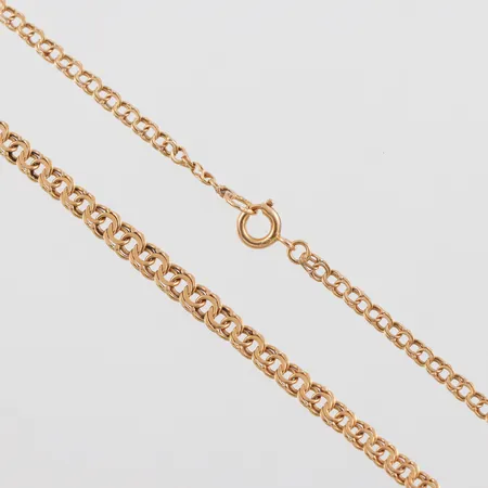 Collier Bismarck 18k,längd ca 45 cm,bredd 2.5-3.9 mm. Vikt: 5,3 g